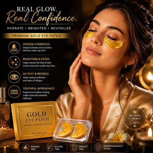 Gold Hydrogel Under Eye Patches – 6 Pairs